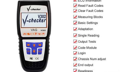 Multilanguage V-Checker V302 VAG PRO Code Reader for Car Diagnostic Tools